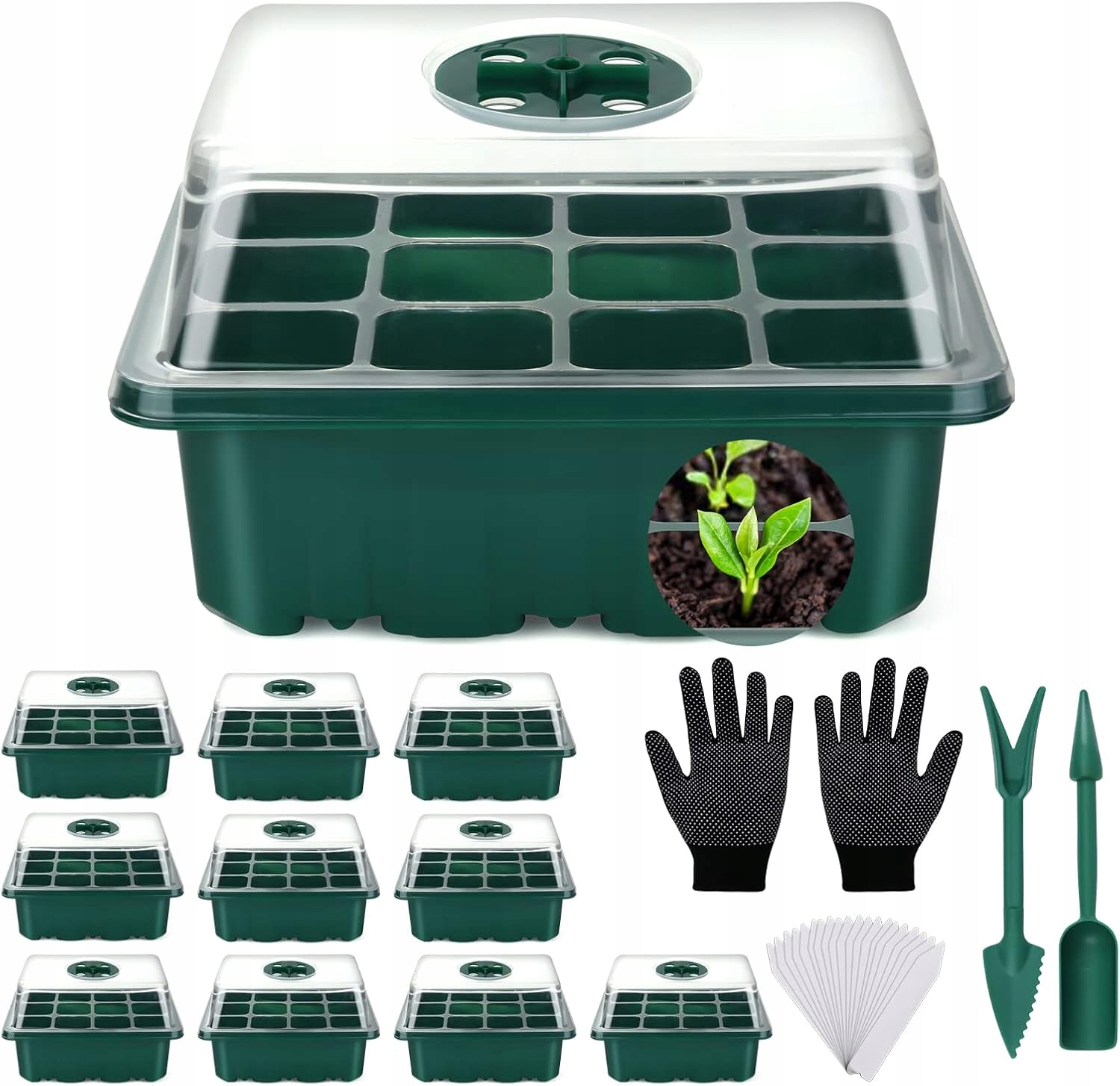 11 ks zásobníků na semena – 12 buněk, regulace vlhkosti, odtok