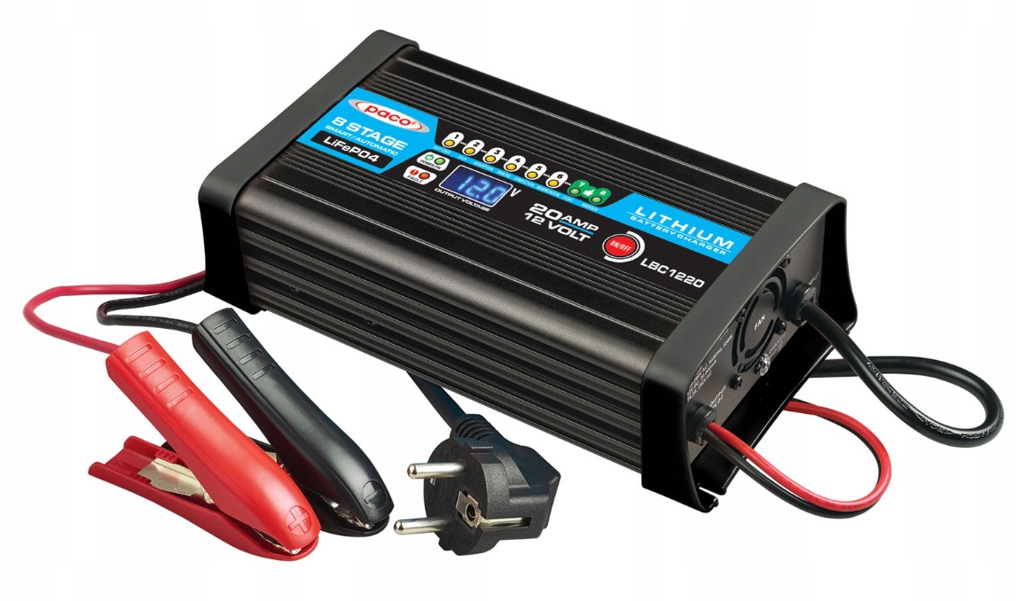 Nabíječka 8 stupňů 12V 20A LiFePO4 12V lithium