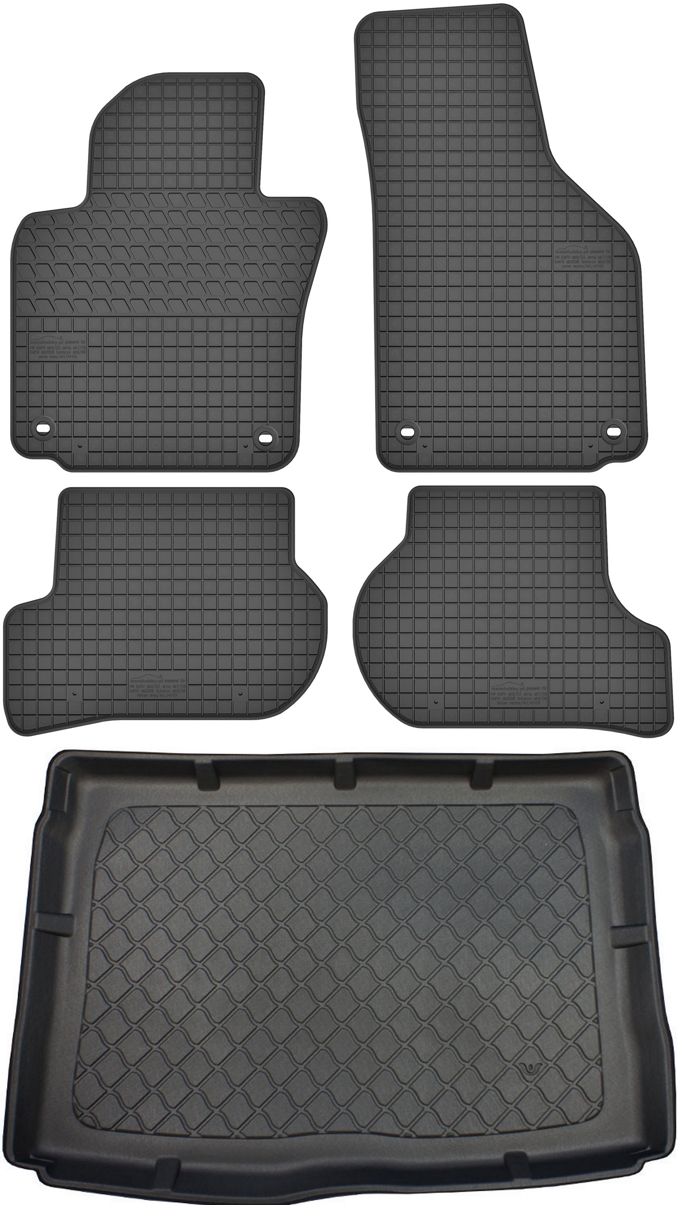 Volkswagen Golf V Hatchback od roku 2003.10-2008 Sada Koberce batožinový priestor