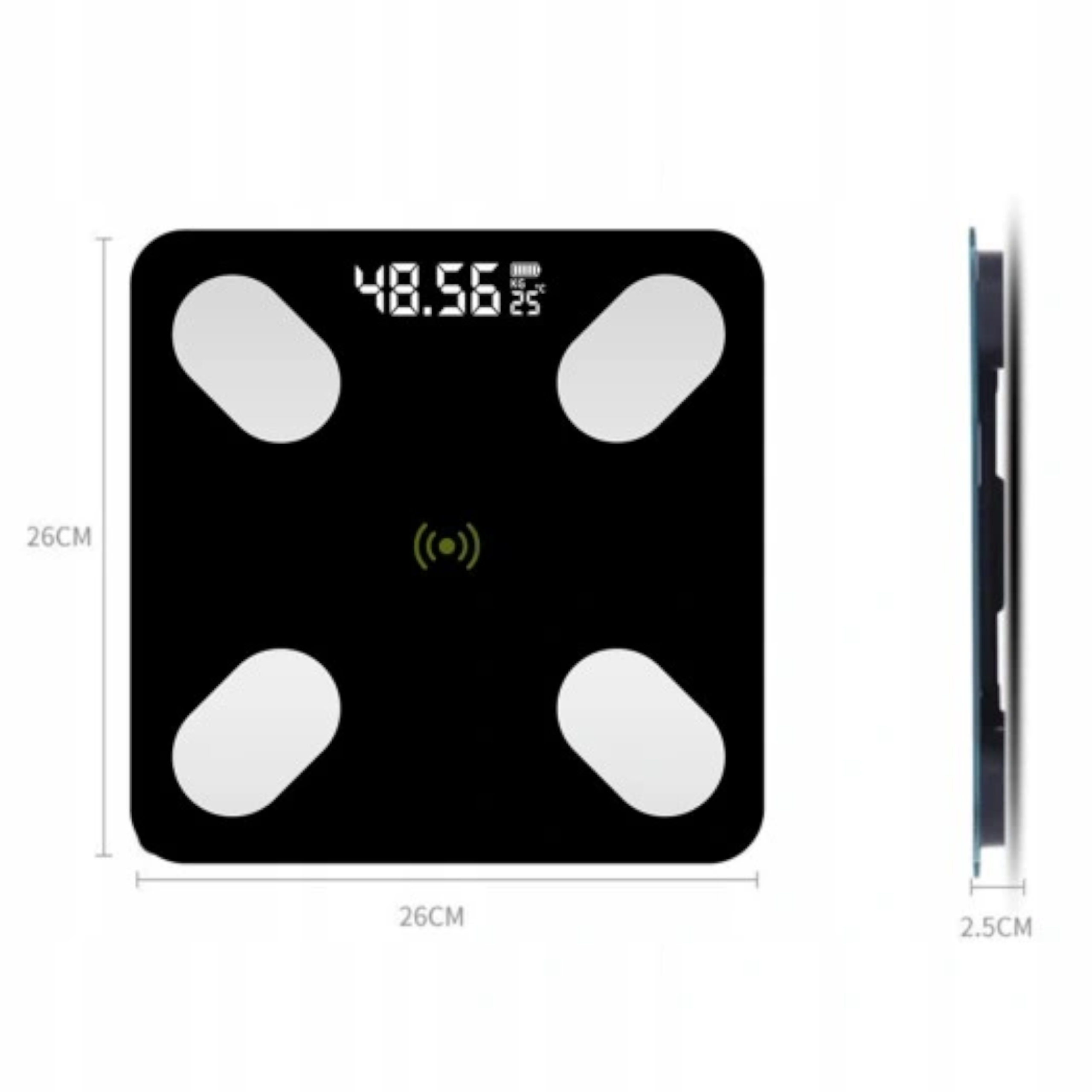 WAGA ŁAZIENKOWA ANALITYCZNA SLIM 180KG SMART+ 17w1 Marka MAXSELL