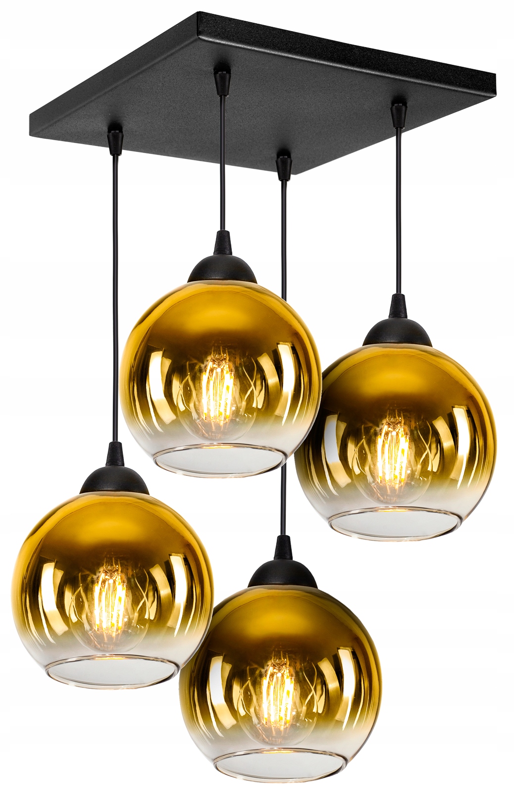 

Szklana Lampa Wisząca Sufitowa Żyrandol Kule Led