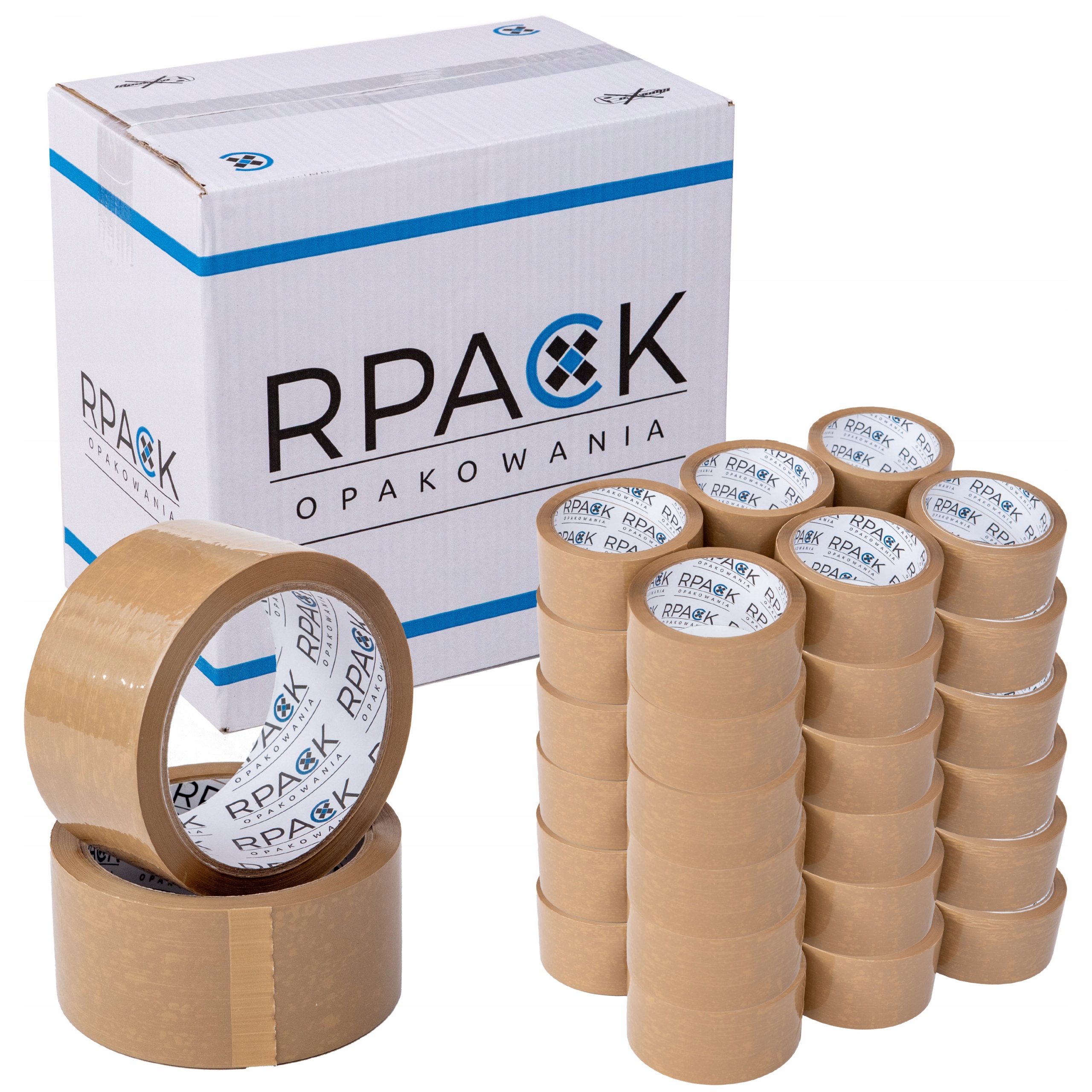 Taśma pakowa 48x66y brąz, brązowa Kauczuk 48/60m Solvent 36 szt