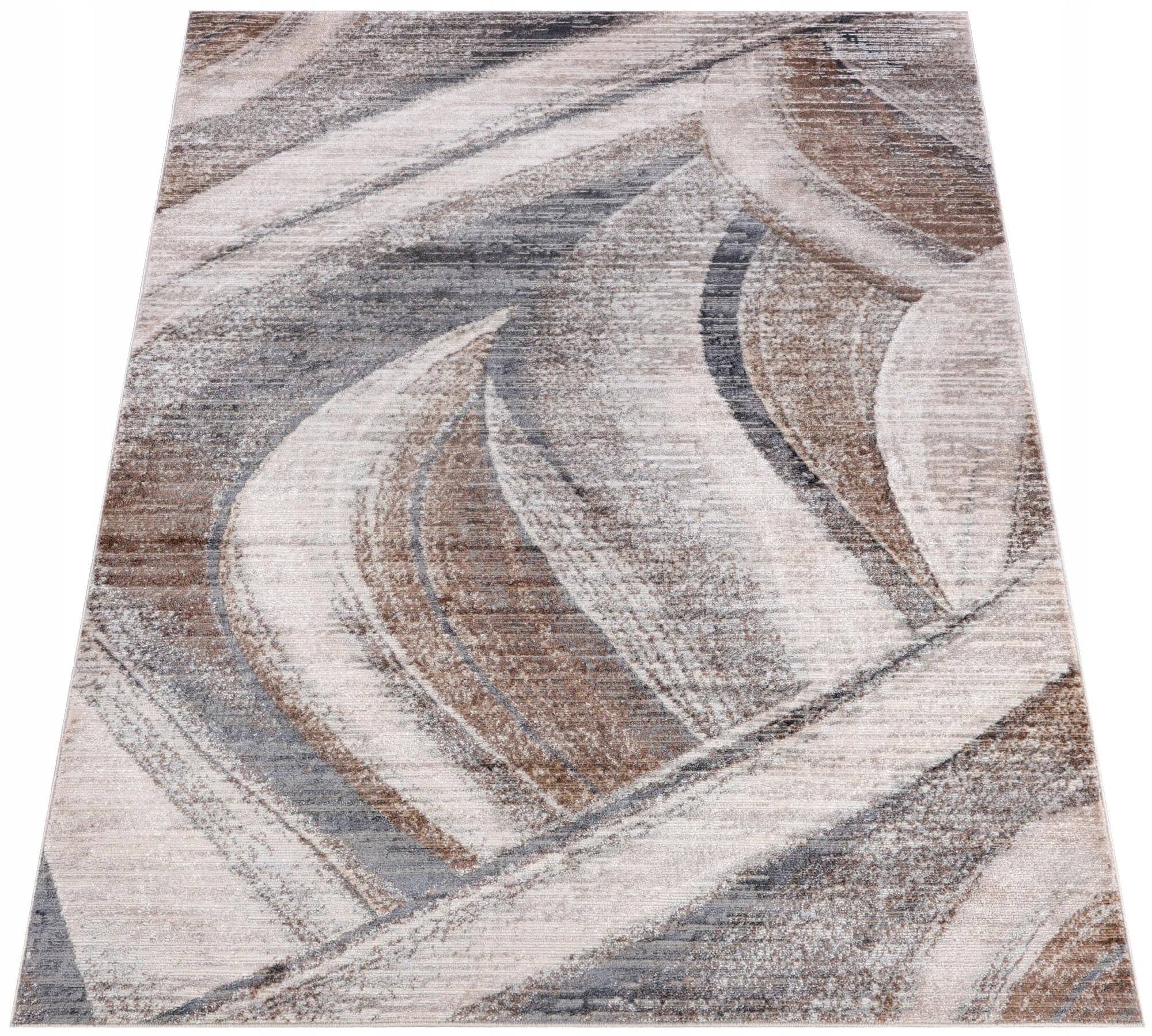 Koberec Komo 160x230 Stylový Moderní s Leskem béžový hnědý šedý w22