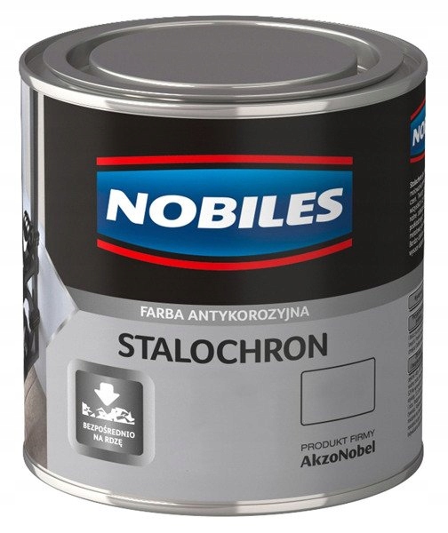Nobiles Stalochron Farba do metalu na rdzę Czarny Ral 9005 2,5L