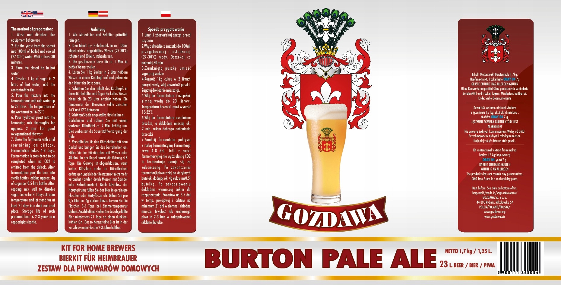 Levně Gozdawa Burton Pale Ale 1,7 kg