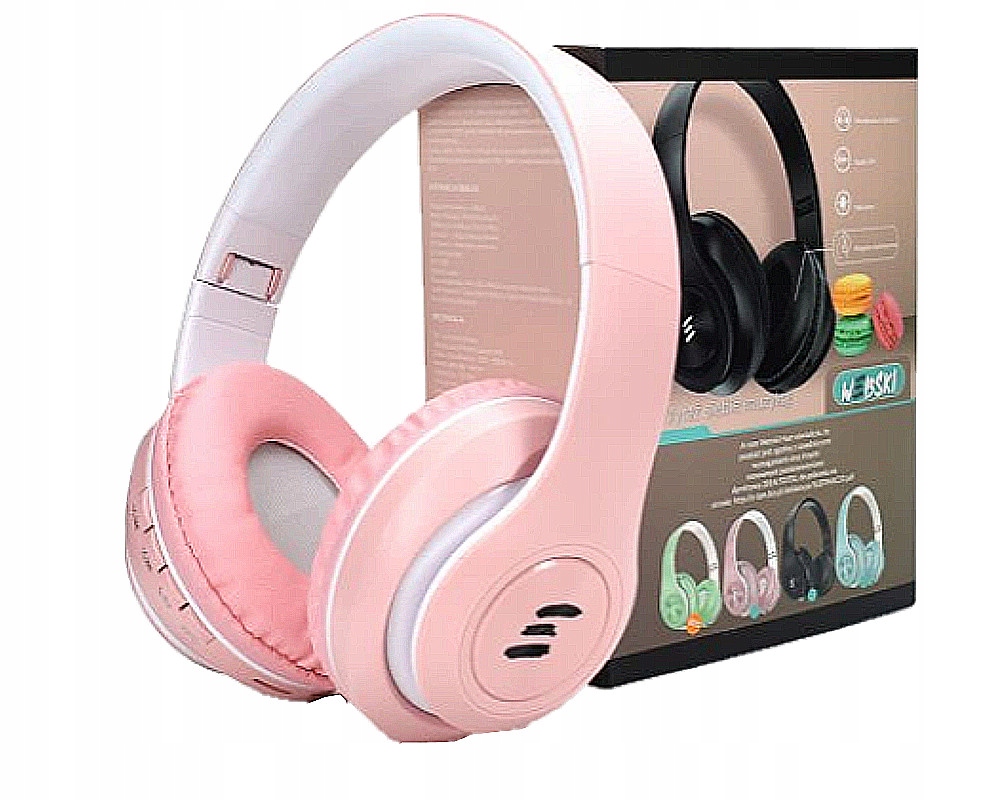 

Różowe Słuchawki Bluetooth Dla Dziewczynki Córki