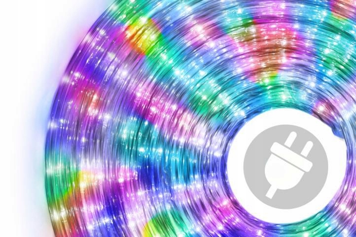 Led světelný kabel, 480 diod, 20 m, barevný