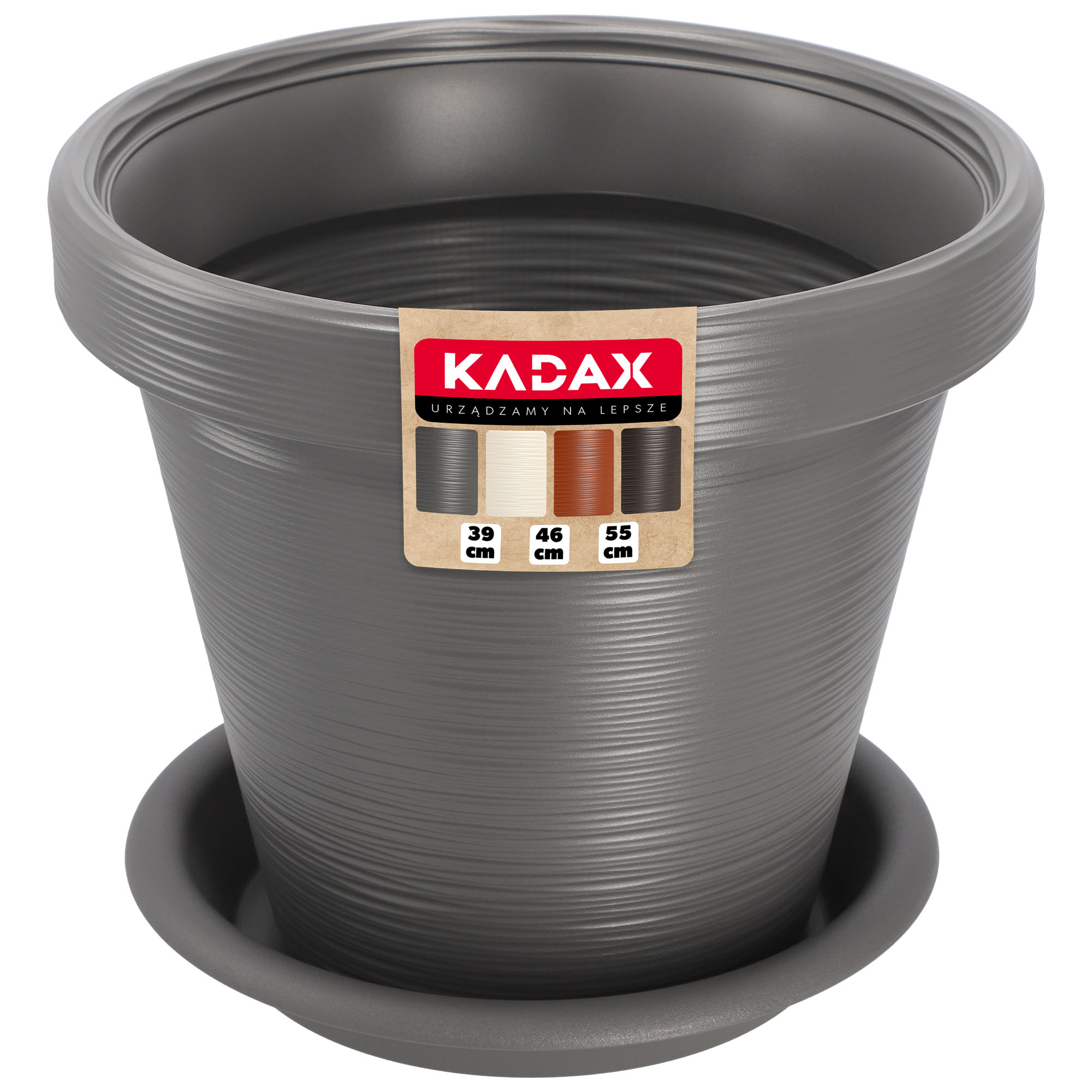 

Donica Doniczka Podstawka Dłuto Antracyt 46x40cm