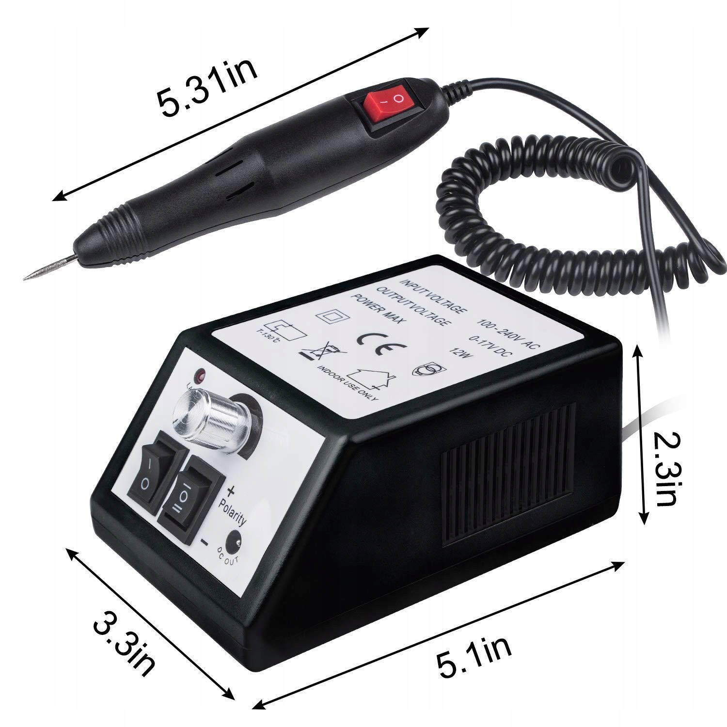 Elektryczna frezarka do paznokci, zestaw do manicure 20000 RPM — miniatura 5