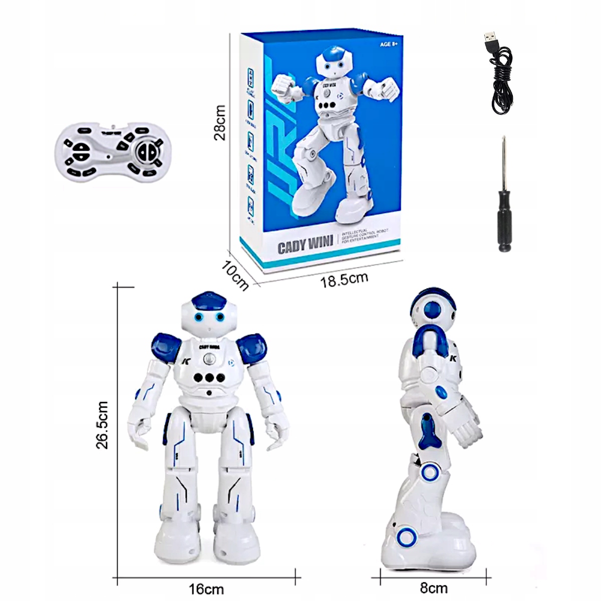 INTELIGENTNY ROBOT RC ZDALNIE STEROWNY GESTEM PILOTEM PROGRAMOWANIE PATROL Stan opakowania oryginalne