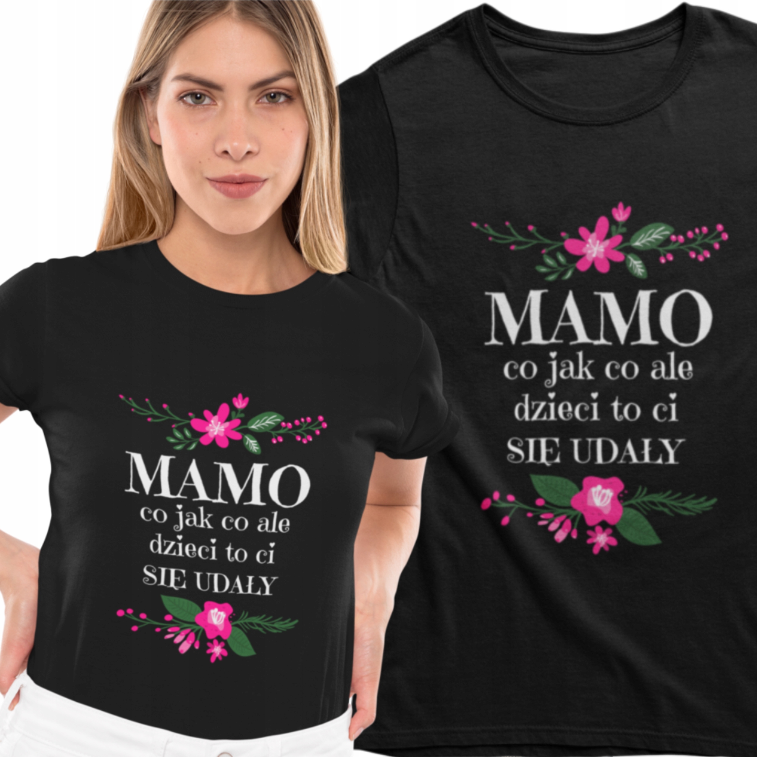 

Koszulka T-Shirt z Nadrukiem dla Mamy Mama M