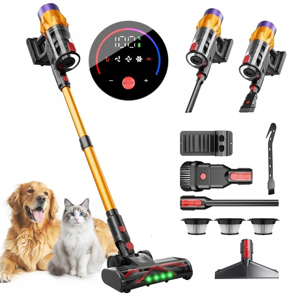 Bezdrátový Vysavač 550 W Lehký Vertikální A Ruční S Led Pro Podlahové Koberce