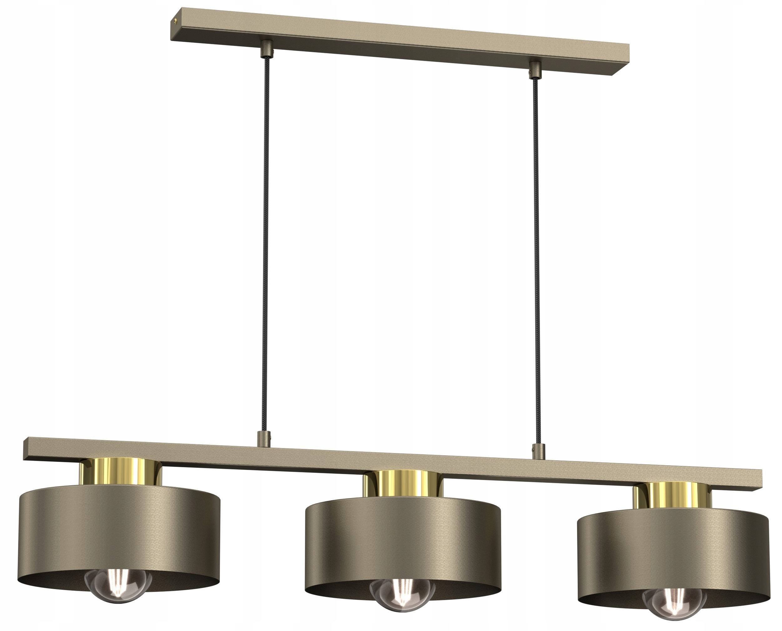 Závesná lampa Marti Zlatá šedá kovová 3xE27