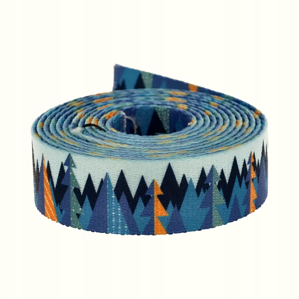 Popruh s potiskem Sublimace Blue Forest 48 m hladká 1,7 mm 25 mm