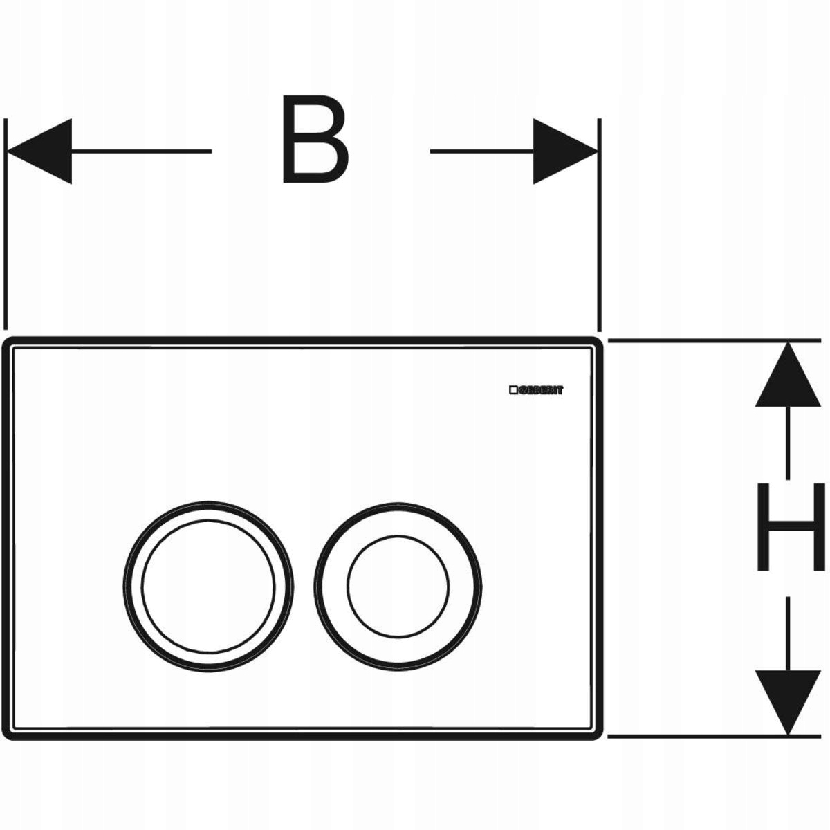 GEBERIT PRZYCISK URUCHAMIAJĄCY DELTA25, CHROM BŁYS Stan opakowania oryginalne