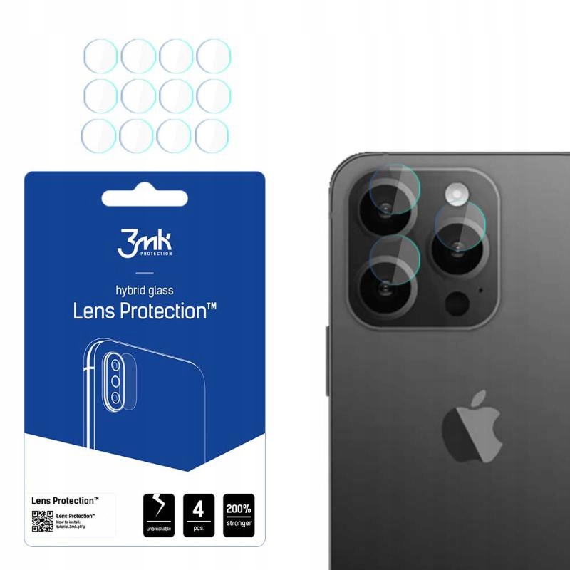 Szkło na Obiektyw Aparatu do iPhone 15 Pro 3MK Lens Protection