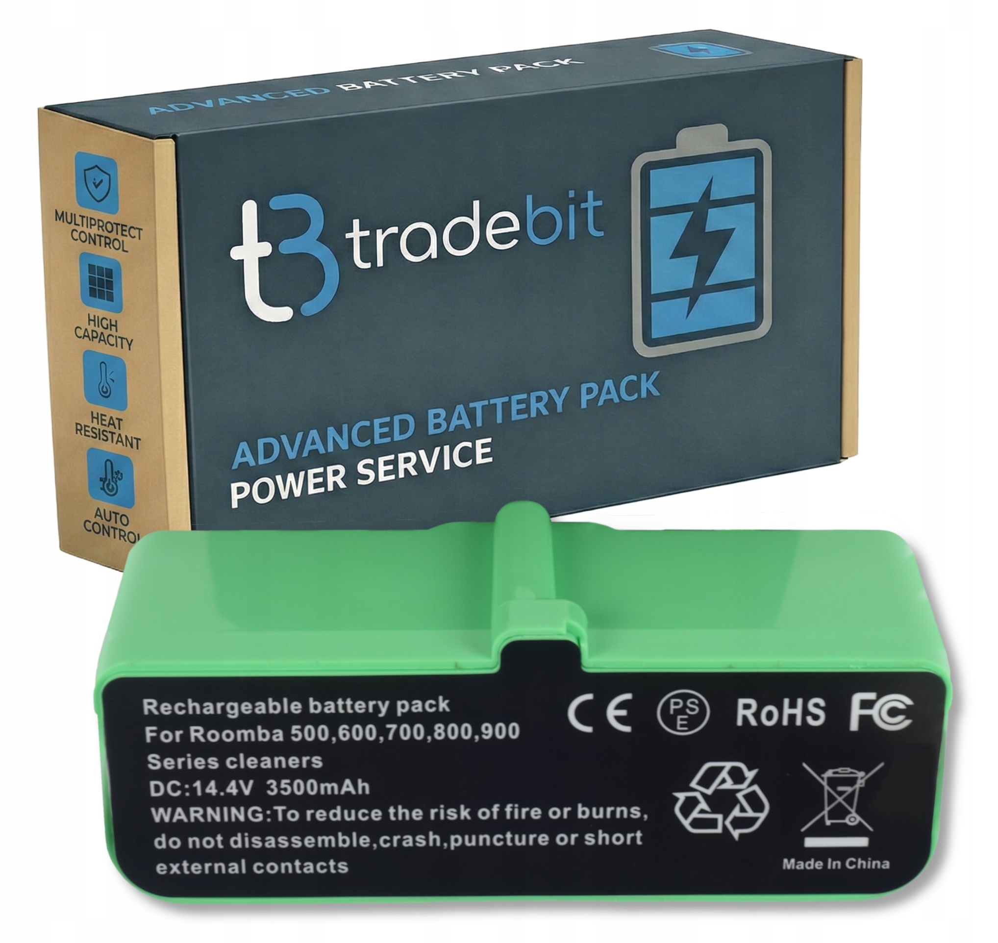 Baterie Akumulátor pro iRobot Roomba 500 600 700 800 900 14,4V 3500mAh
