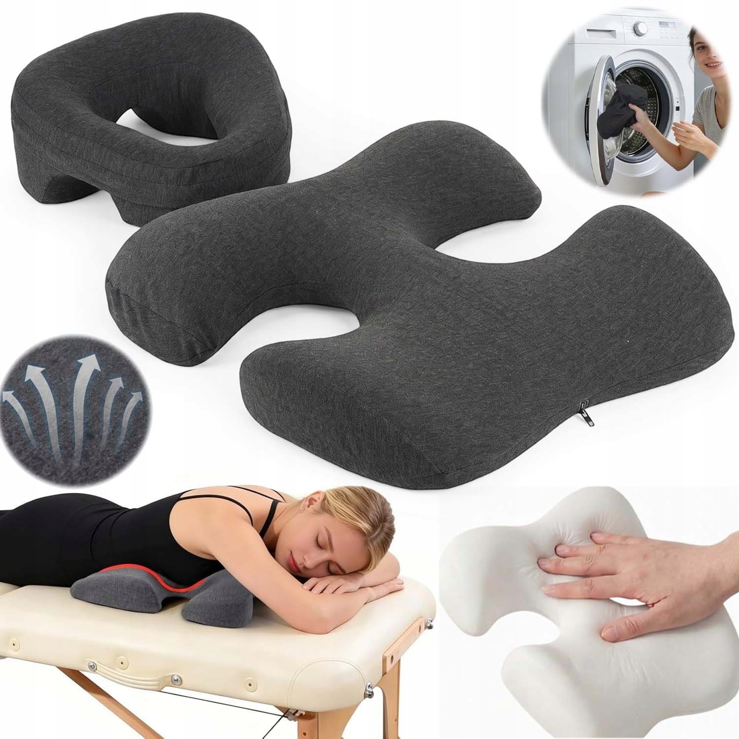 Ortopedický Polštář Pro Spaní Na Boku Břicha Na Zádech, 3D Profilovaný