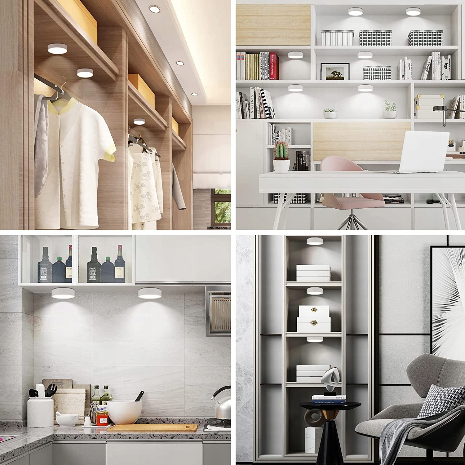 6x LAMPKA BEZPRZEWODOWA LAMPA LED NA BATERIE PILOT Szerokość produktu 8 cm