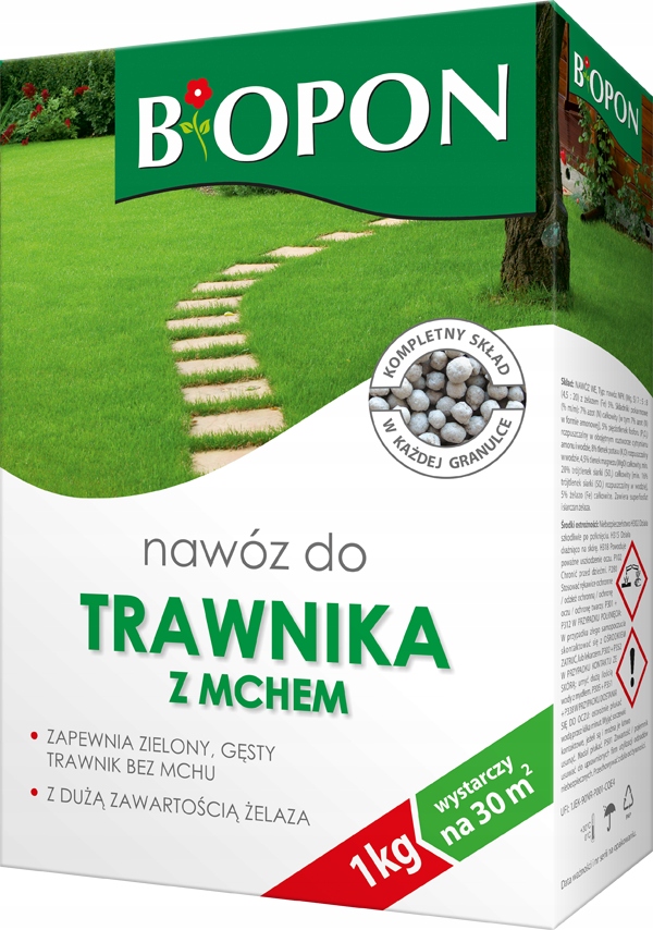 

Nawóz do trawników z mchem 1kg Biopon