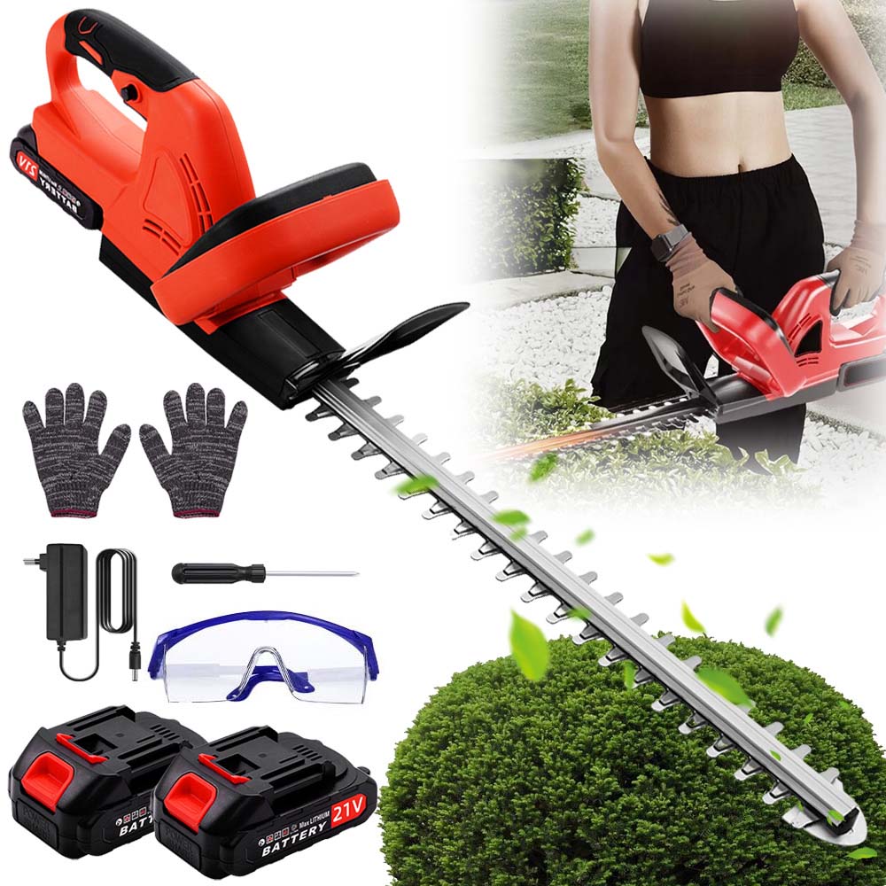 Nożyce Do Cięcia Żywopłotu Nożyce Akumulatorowe 52CM 2X Aku 21V 1,5Ah Mocne