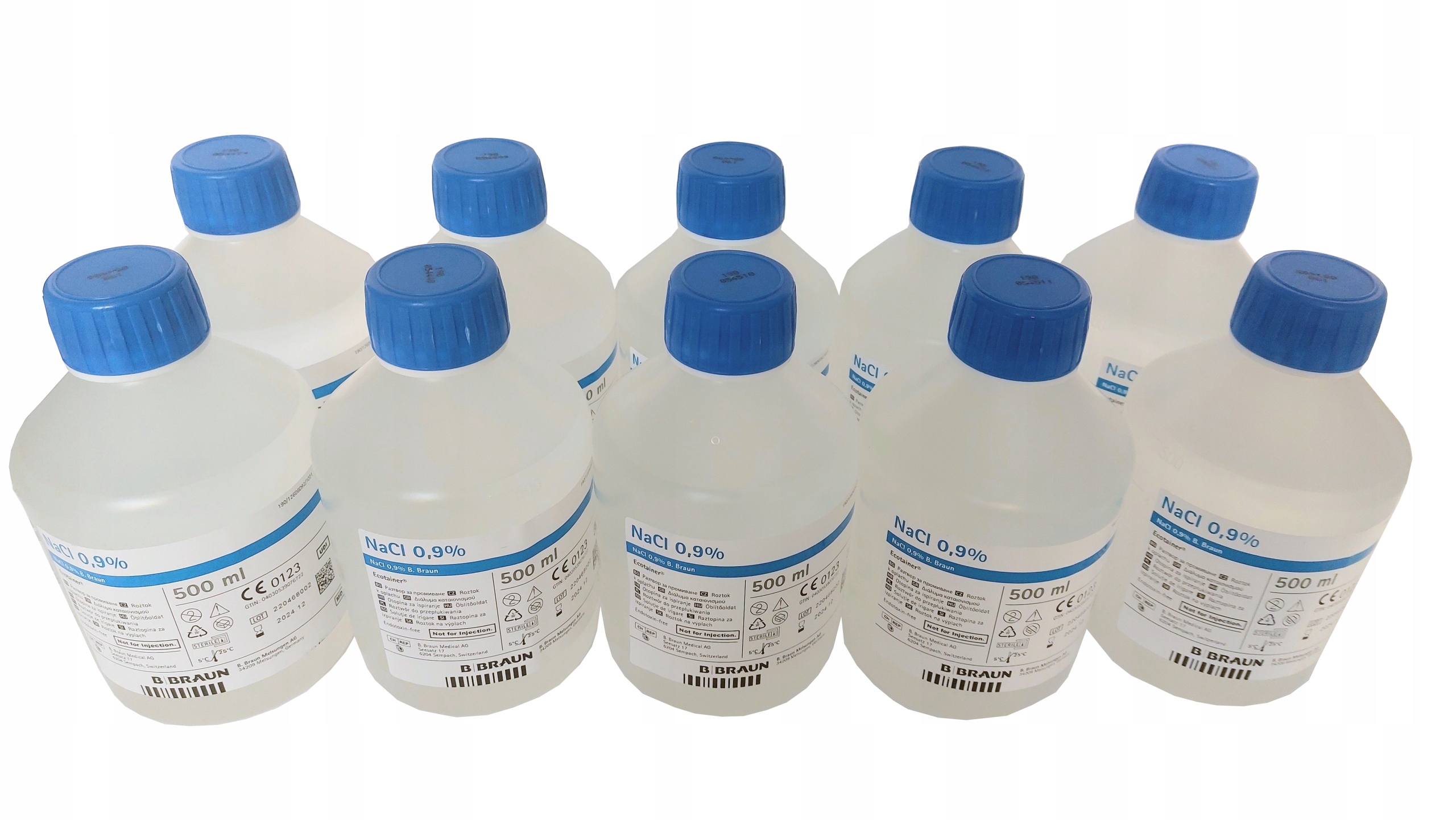 

10x Sól fizjologiczna NaCl 0,9% Braun 500ml (0,5L)