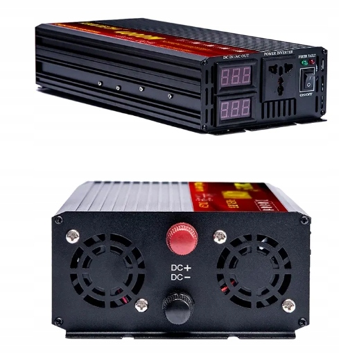 PRZETWORNICA SAMOCHODOWA NAPIĘCIA 24V na 230V 3000W SINUS CZYSTA SINUSOIDA Napięcie wejściowe 24 V