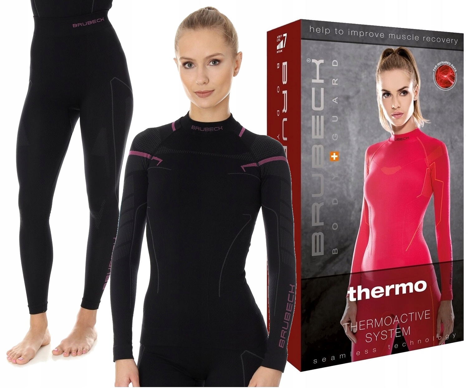 Brubeck Thermo Damska Bielizna Termiczna Odzież Turystyczna Bluza Getry -s