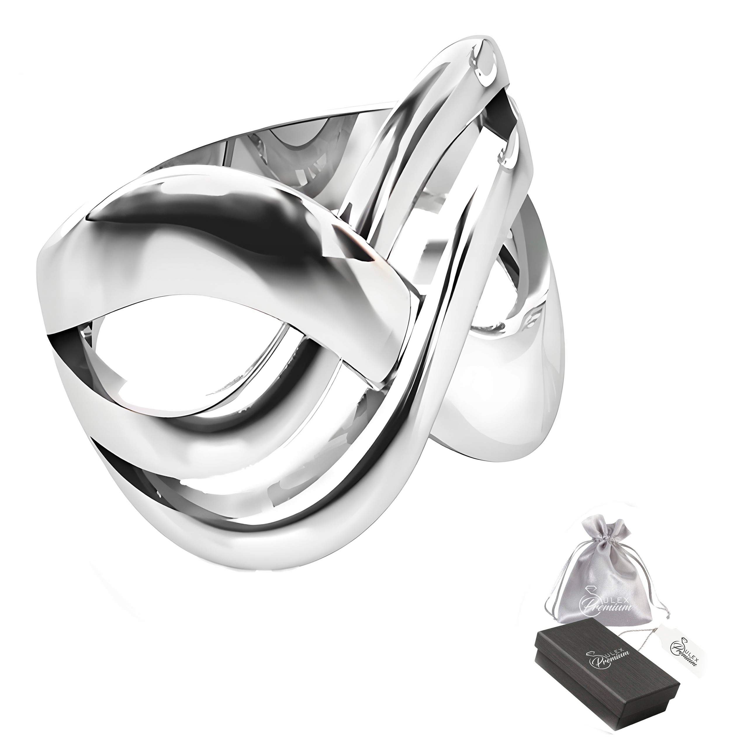 stříbro Prstýnek ryzost 925 Elegantní geometrický dámský prsten vel. 20