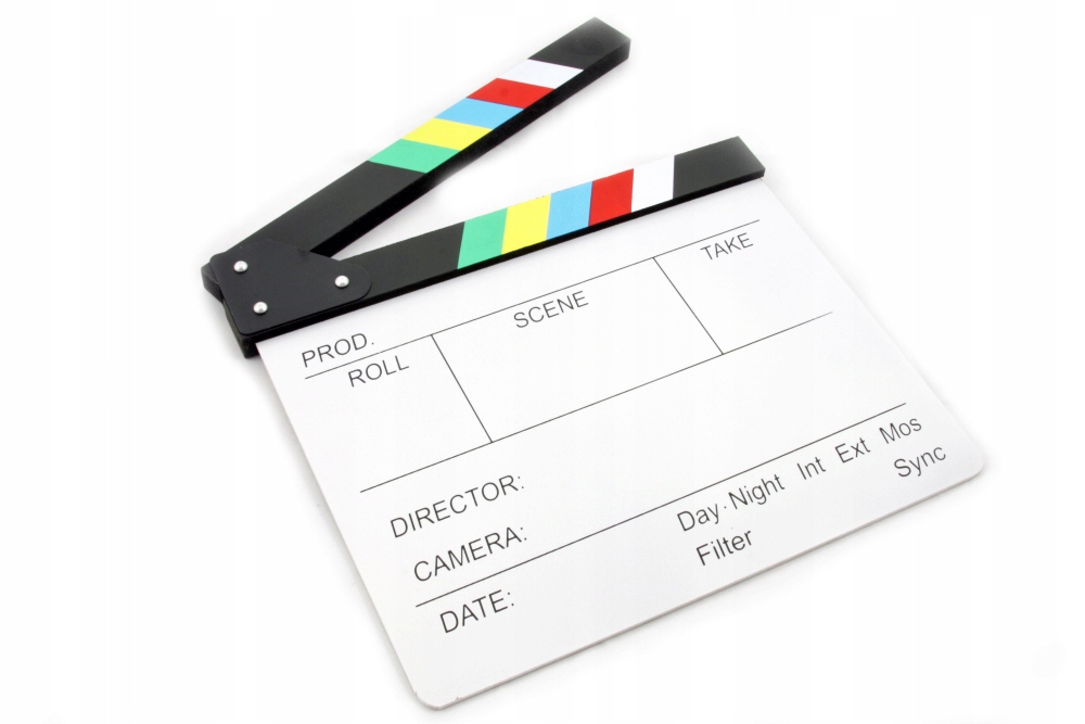 

Klaps Filmowy 30 x 27,5 cm 30x27,5cm Biały