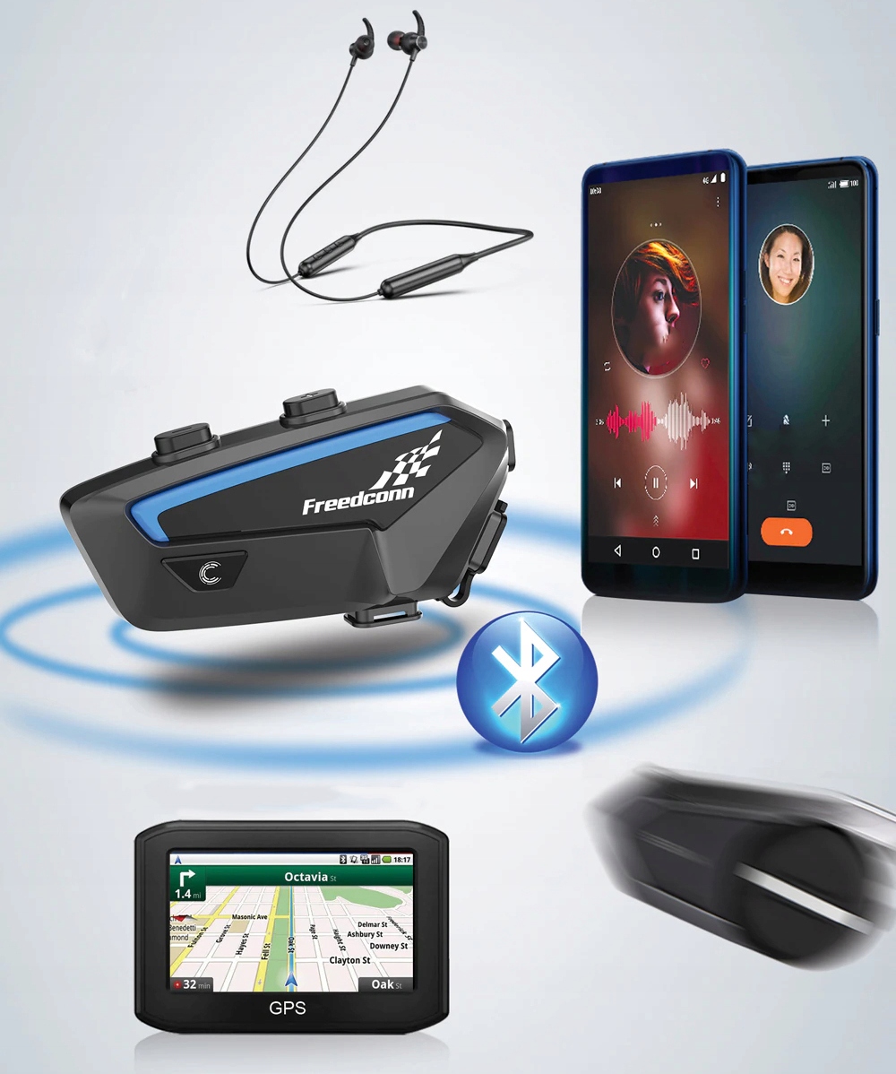 INTERKOM BLUETOOTH FX KONFERENCJA 10 OSÓB DO 2000m mówi do nas po POLSKU Typ połączenia Bluetooth