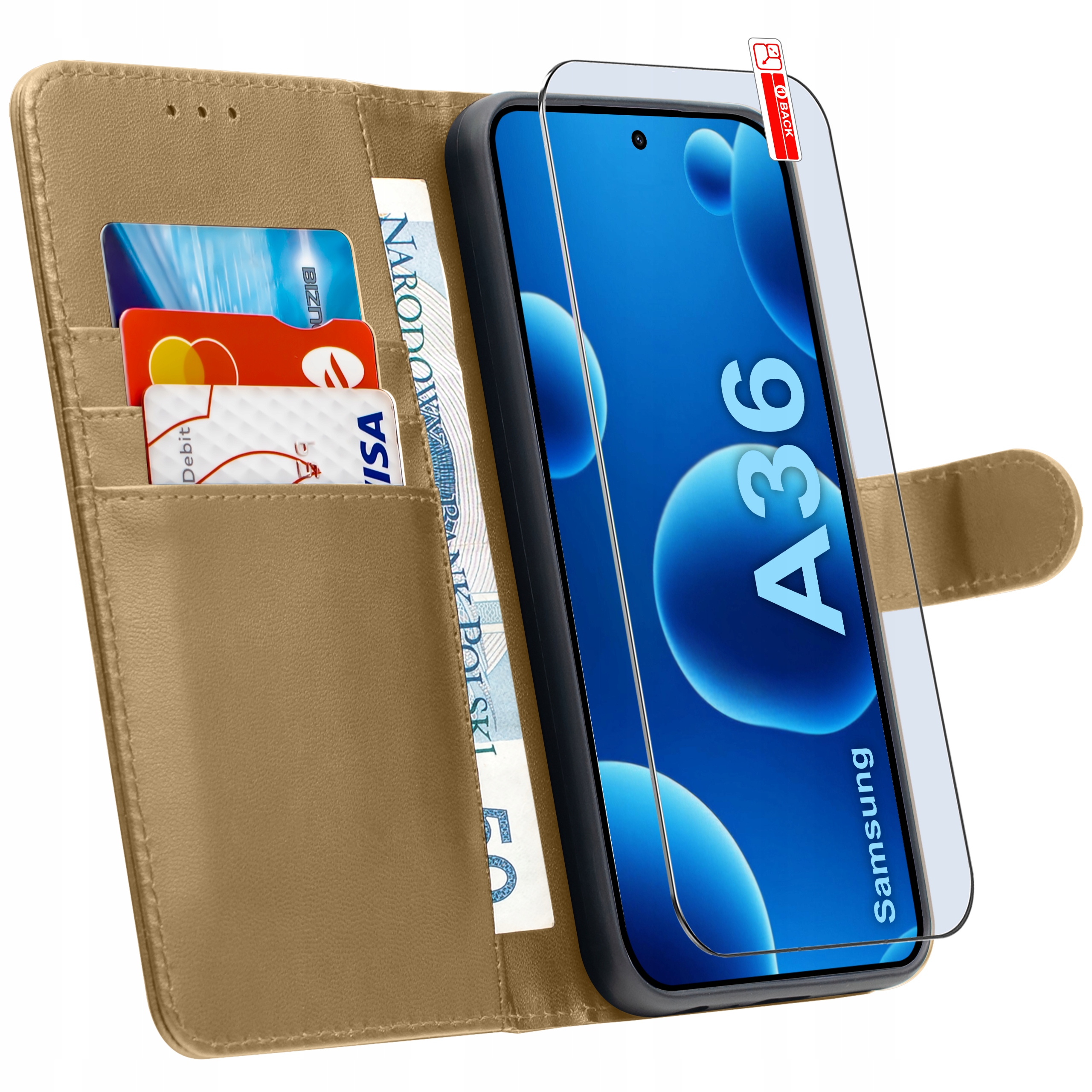 Etui z klapką do Samsung A36 A37 5G Zamykane Magnetyczne Szkło