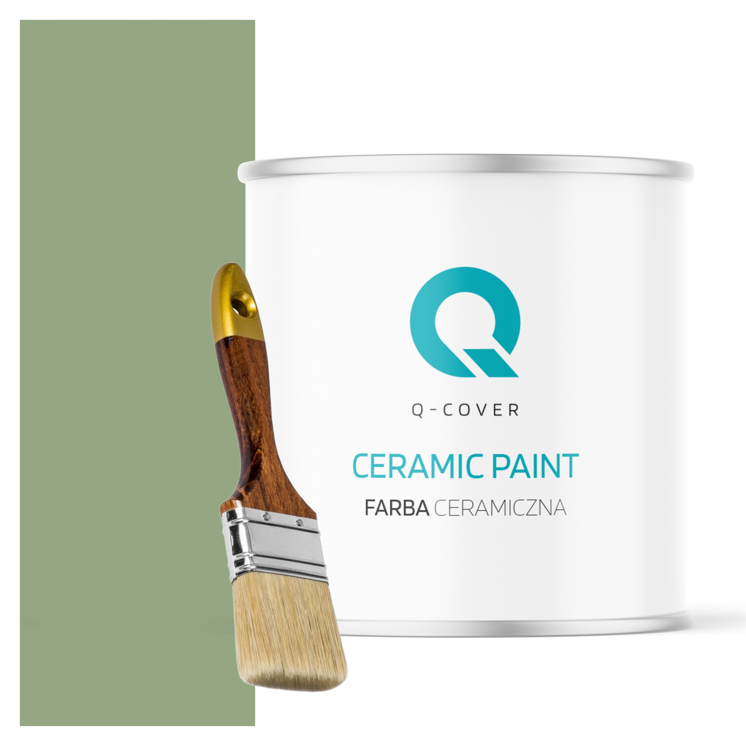 Farba Ceramiczna Ścienna Oliwkowy Ciemny H2036 2L Matowa Producent Pędzel