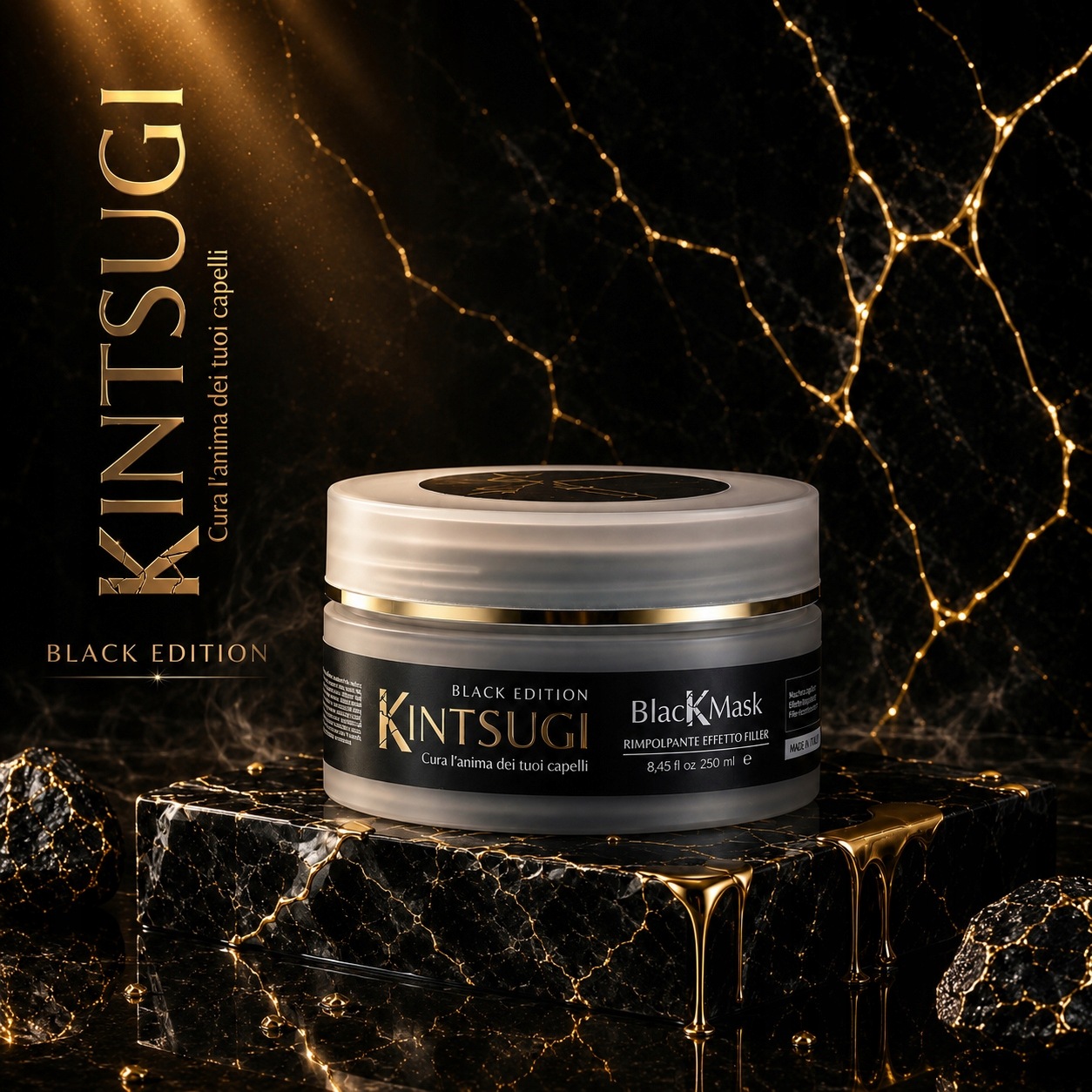 Kintsugi Black Edition Mask Rimpolpante Effetto Filler 250 ml