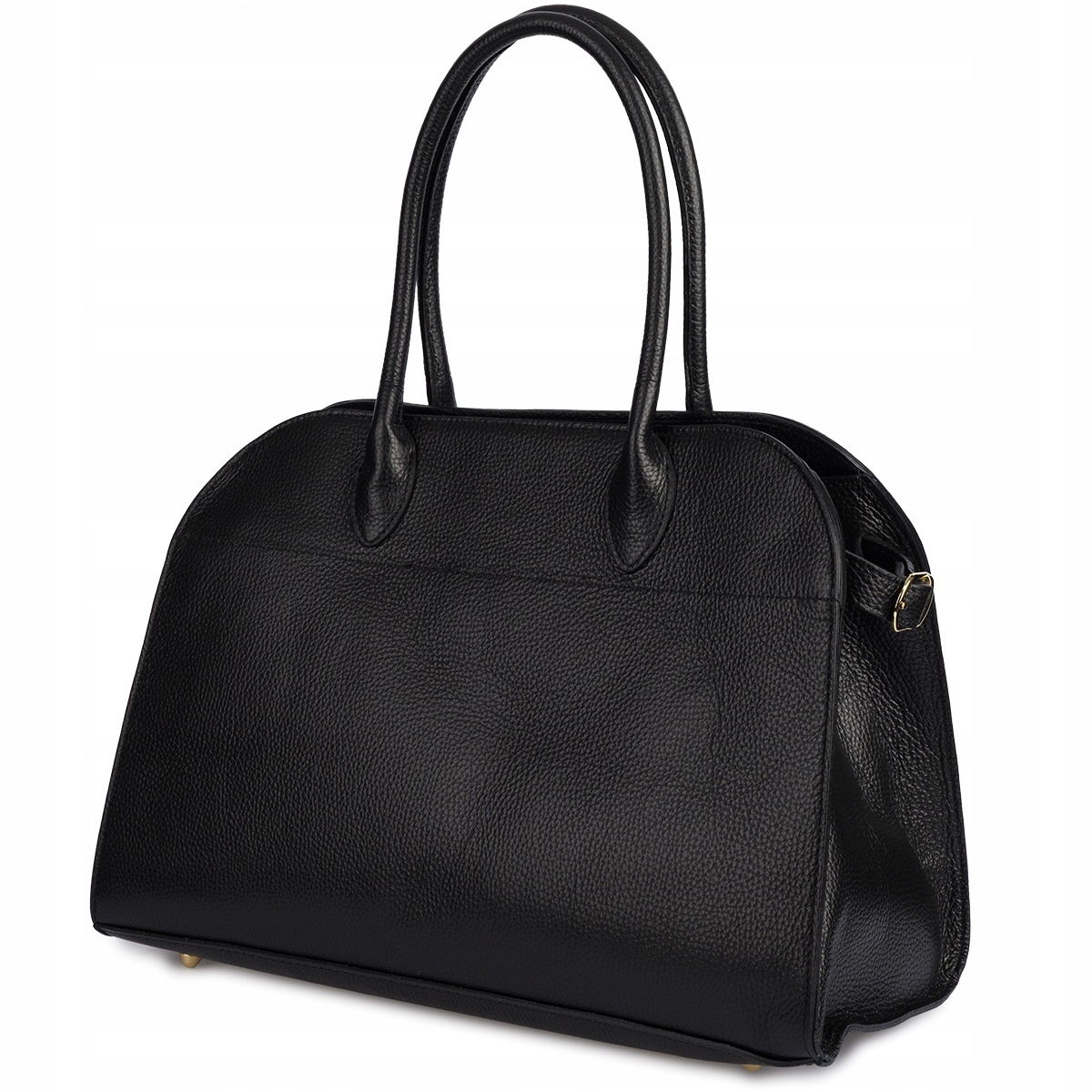 Dámská klasická kožená kabelka, prostorná, velká, velikost A4, italská kůže přes rameno