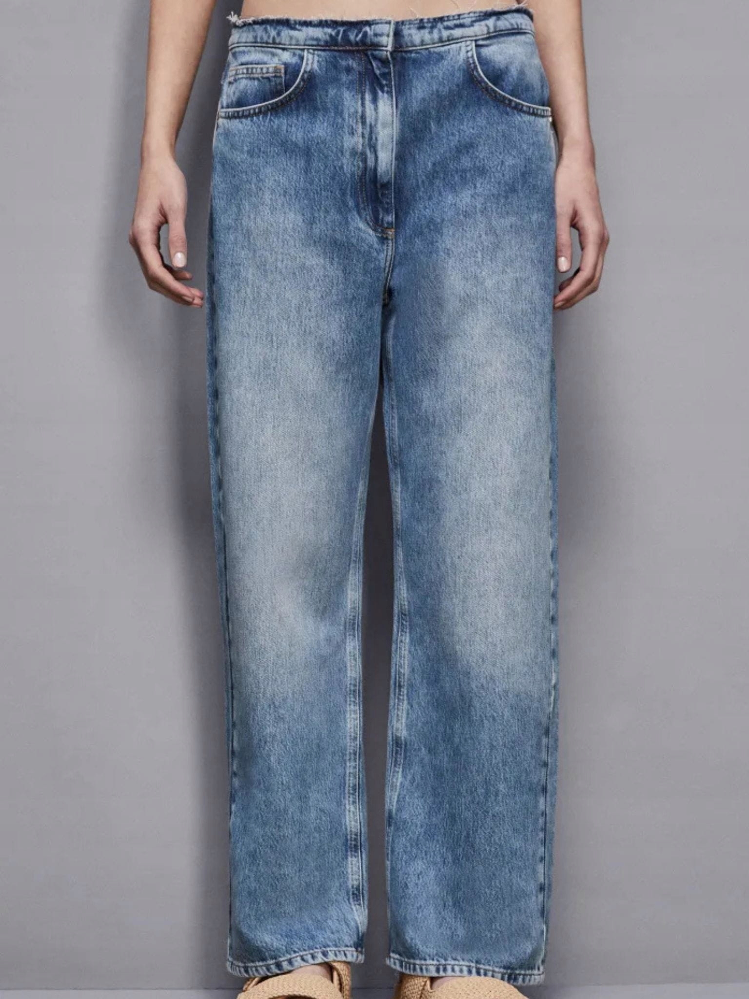 Dámské džínové kalhoty Patrizia Pepe 2P1698 D108 modré Pants: 30