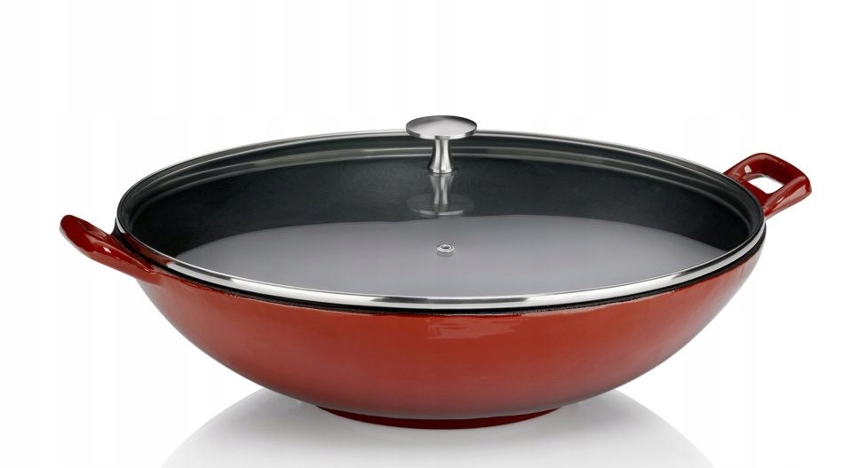 Wok s pokrievkou liatinový Calido 36 cm