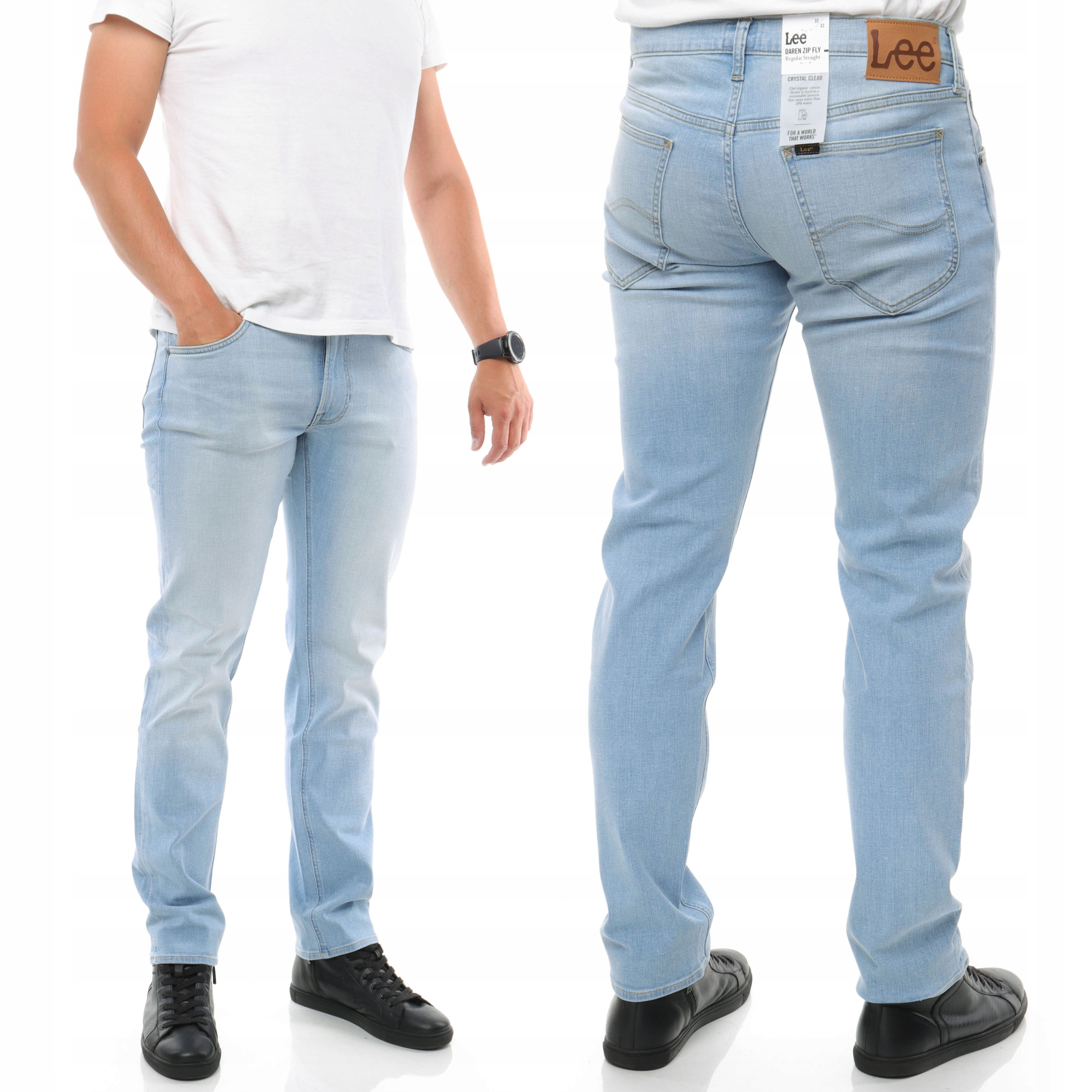 

Lee Daren Zip spodnie męskie proste jeansy W34 L32