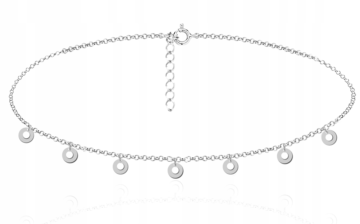 CHOKER CELEBRYTKA RING RINGI KÓŁKA MONETKI ROD