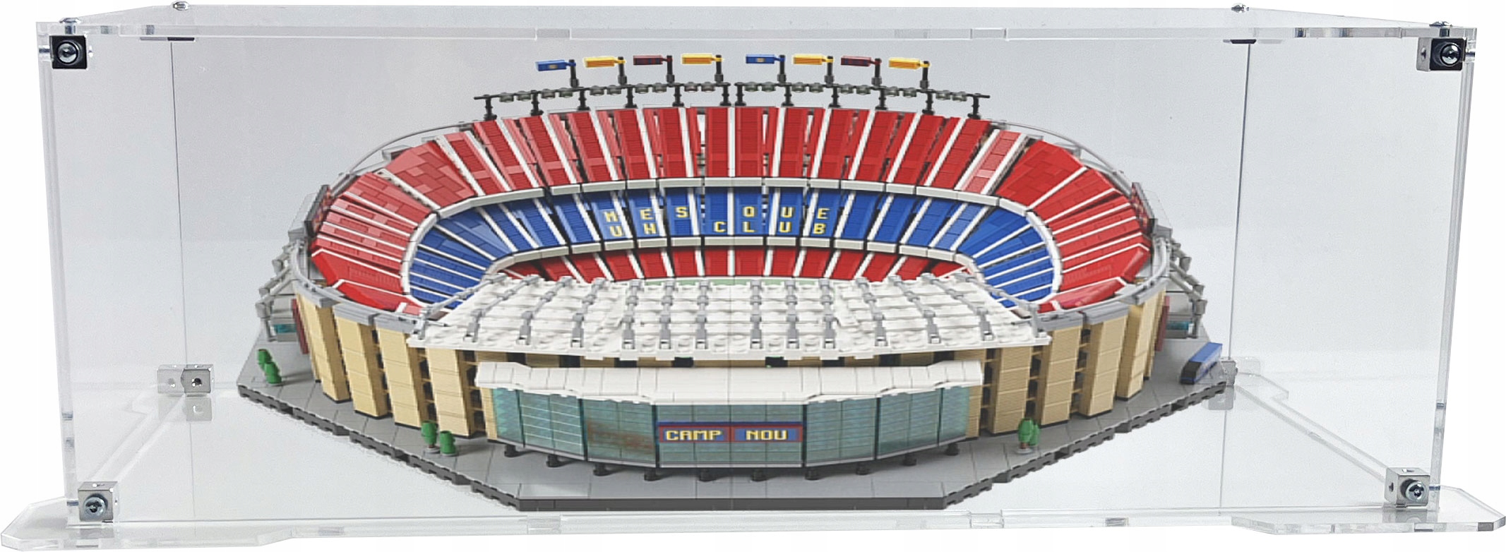 Vitrína s podstavcem Drewlandia pro stavebnici Lego 10284 Camp Nou Fc Barcelona