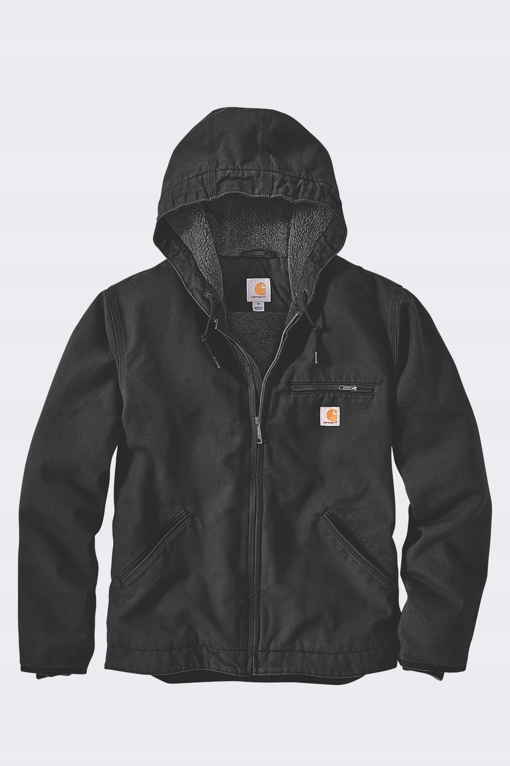 Kurtka Carhartt Washed Duck Sherpa Lined Black