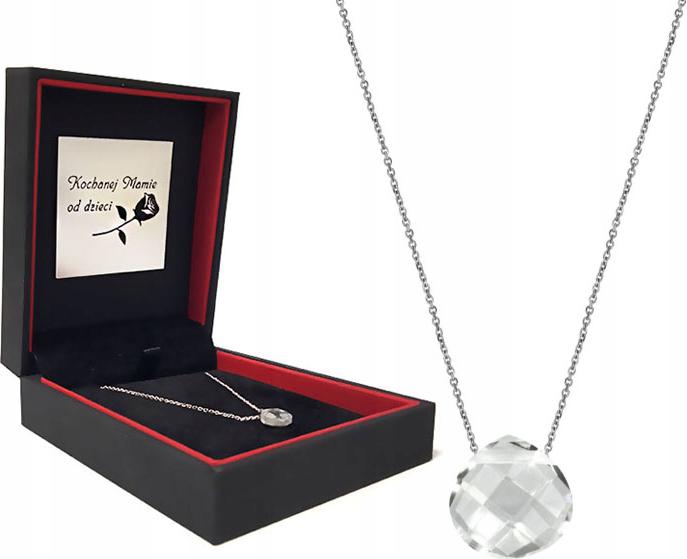 Stříbrný náhrdelník 925 horský kámen srdce gravírování elegantní módní vzor