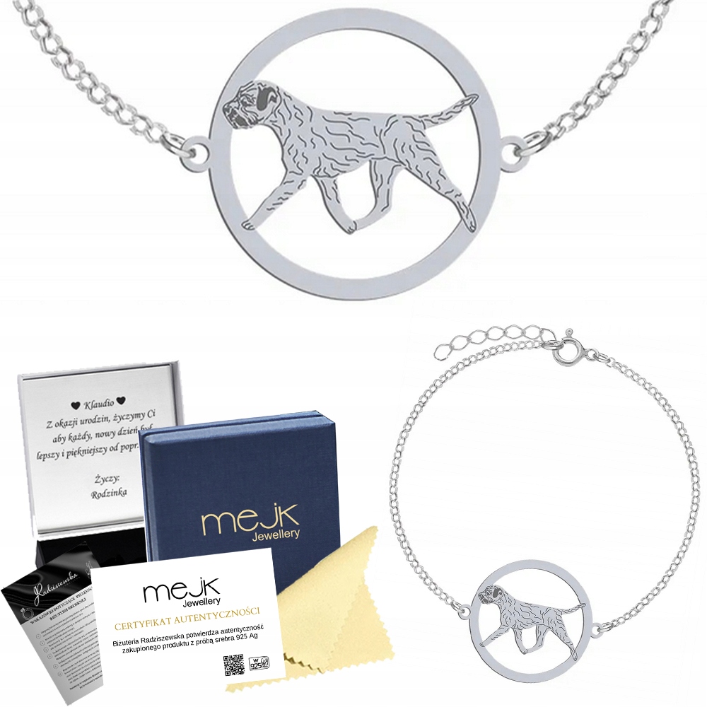 Stříbrný náramek s obojživelníkem a psem 925 Šperky Gravírování Bonus