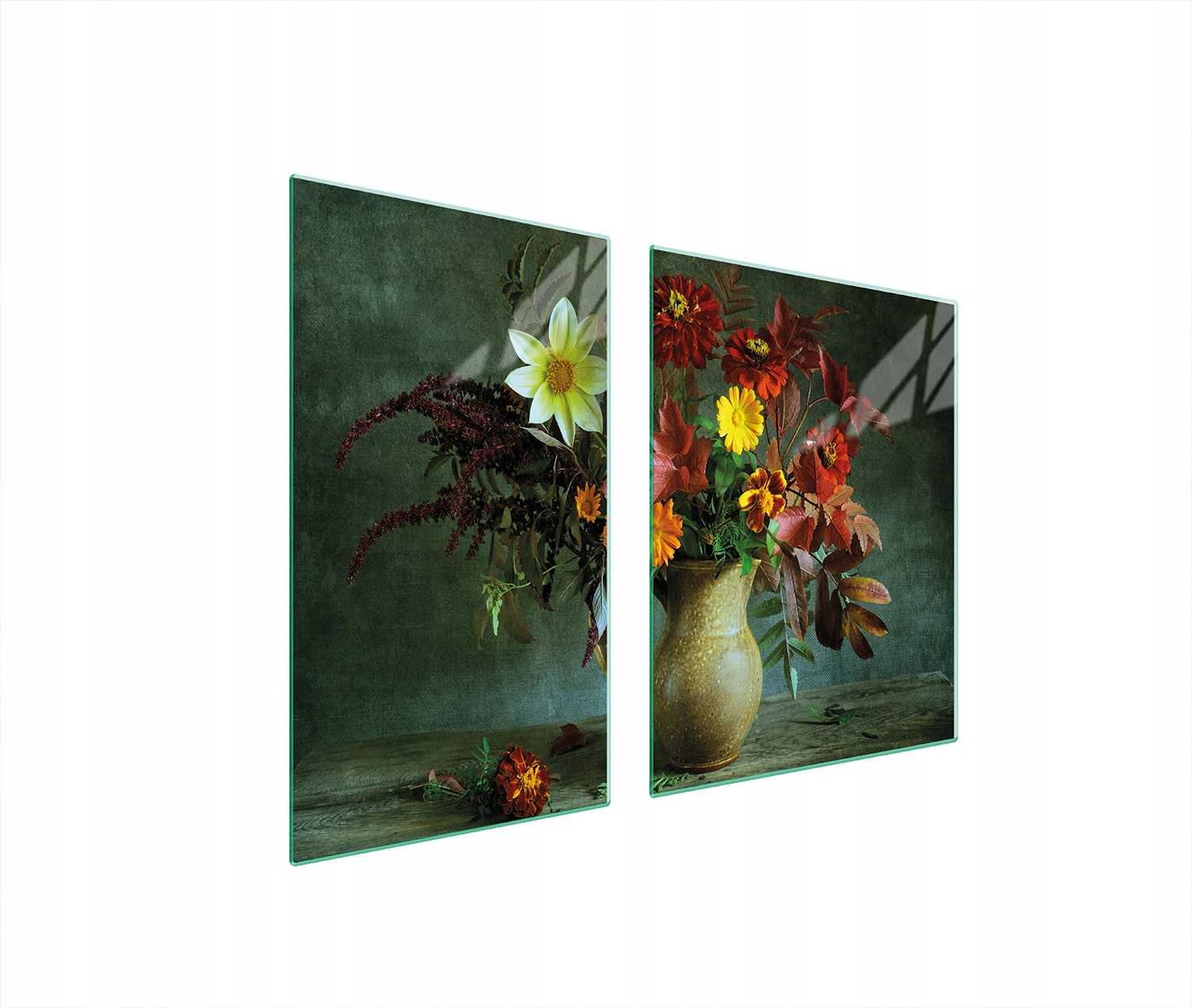 Skleněná Deska A Krájecí Deska 100x52 Květiny Tvrzené Sklo