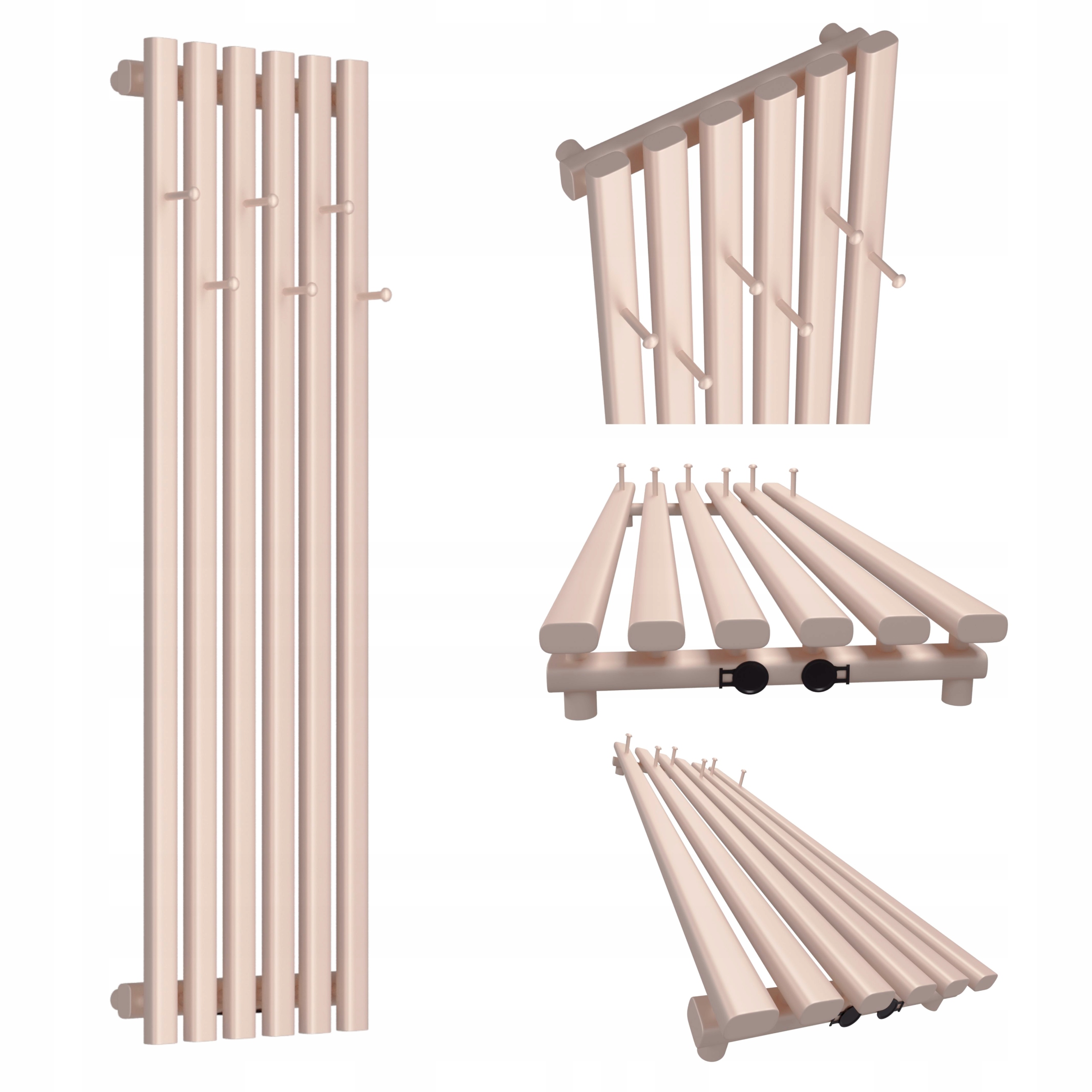 Dekorativní radiátor HORYZONT6 Hook 100x45 zlatý růžový