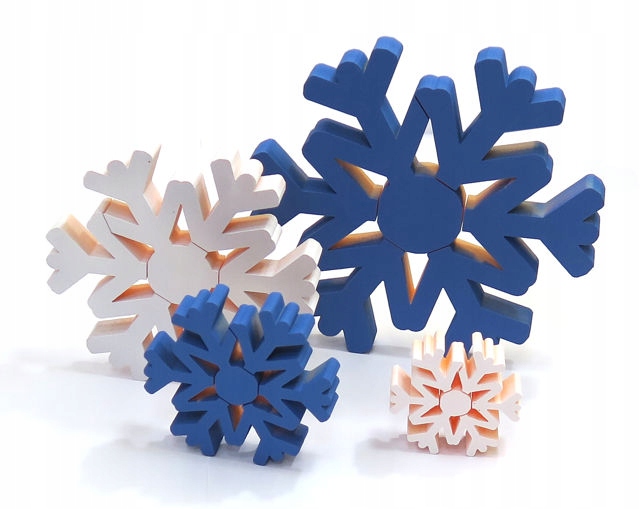 

4 x Płatek Śniegu Śnieżynka Gwiazdka 3D SP1 St
