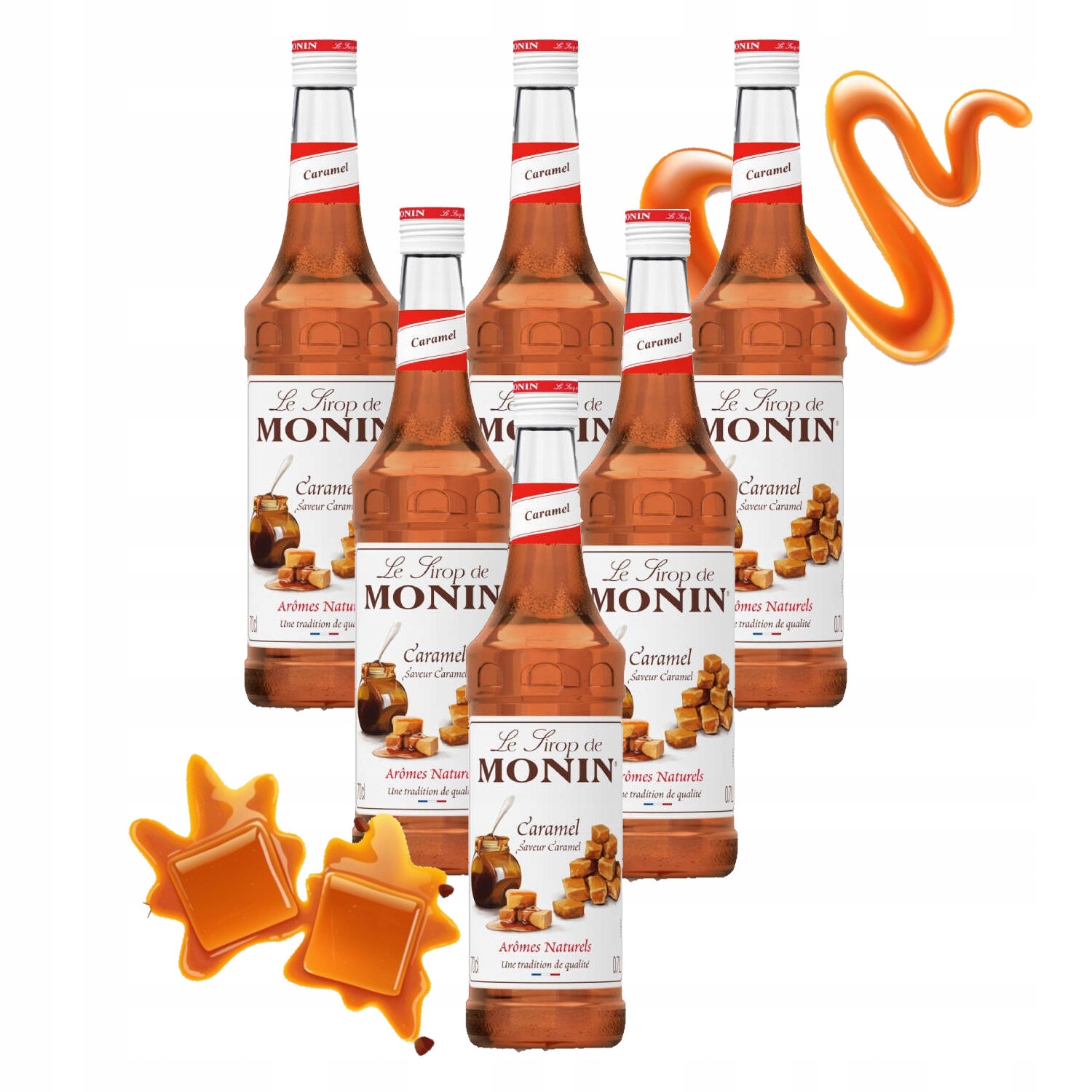 Zestaw Syrop do kawy Monin Caramel karmelowy 6x700 ml