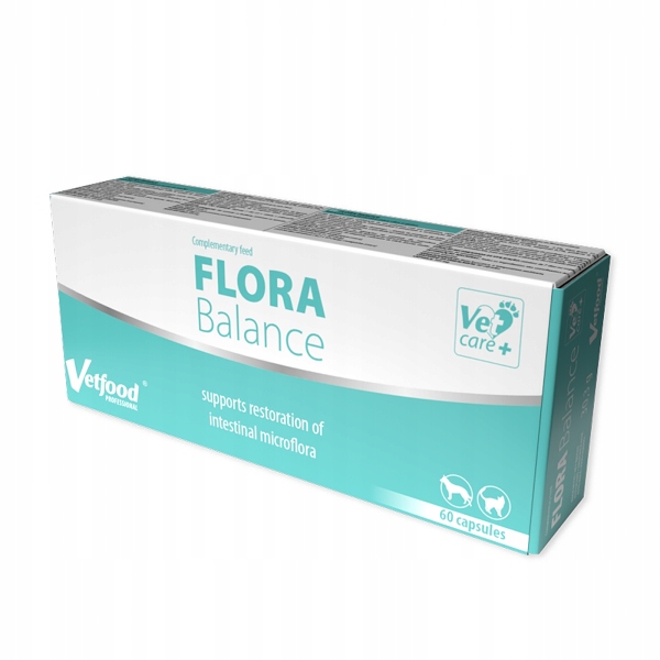 Prebiotikum Flora Balance Vetfood – doplněk stravy pro psa/kočku – 60 kapslí