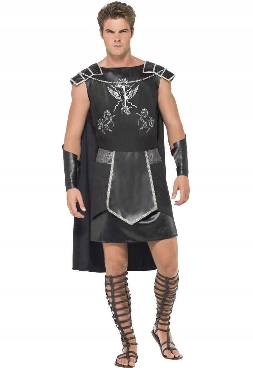Strój Gladiatora Przebranie Rzymskie L Kolor dominujący czarny