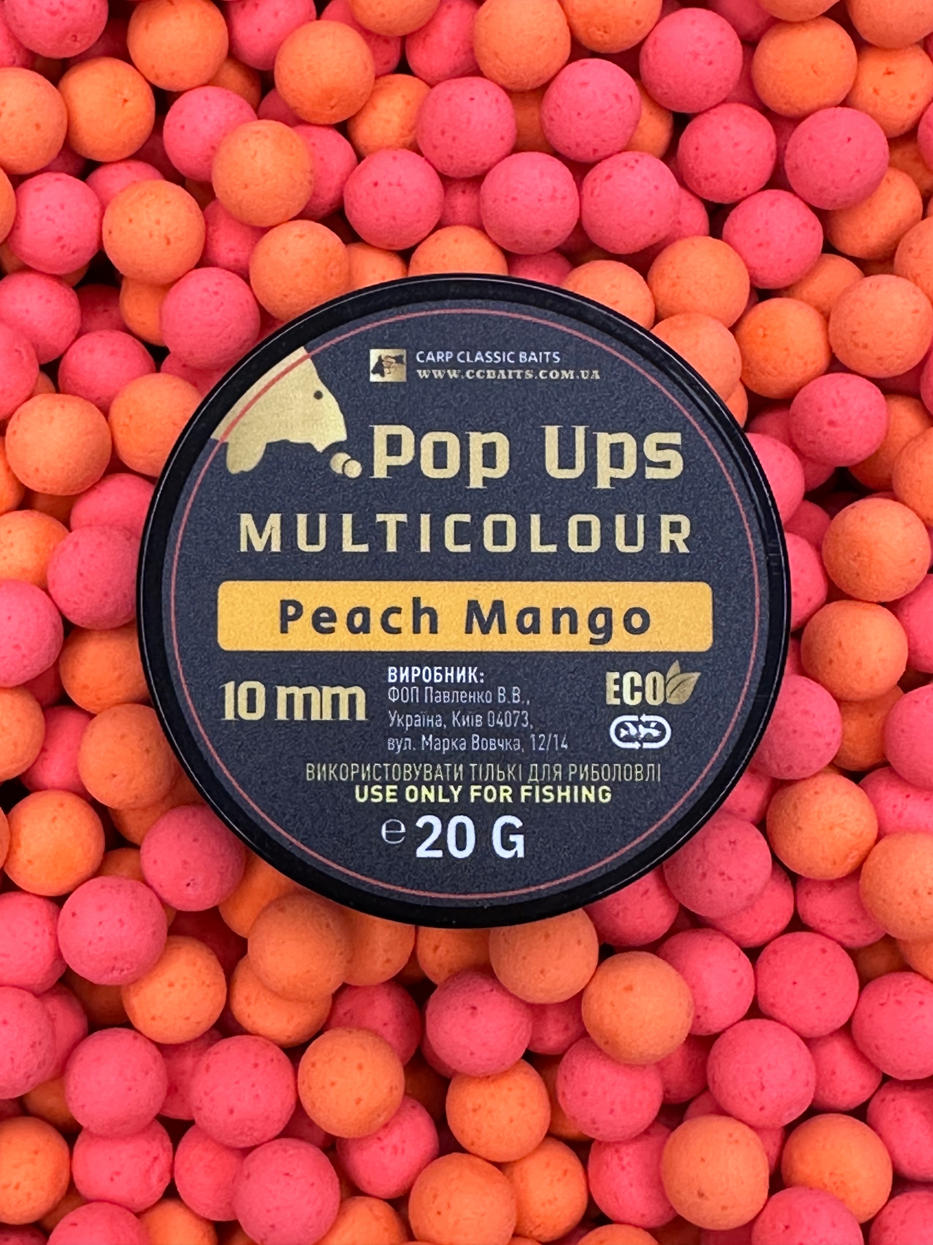 Kulki Carp Classic Baits Pop Ups 10 MM Multicolour Peach Mango
